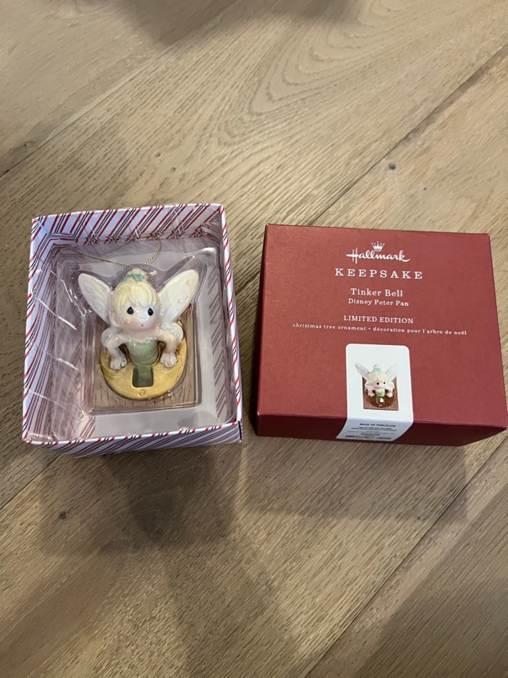 Hallmark Tinker Bell Ornament - Green, Gold & White